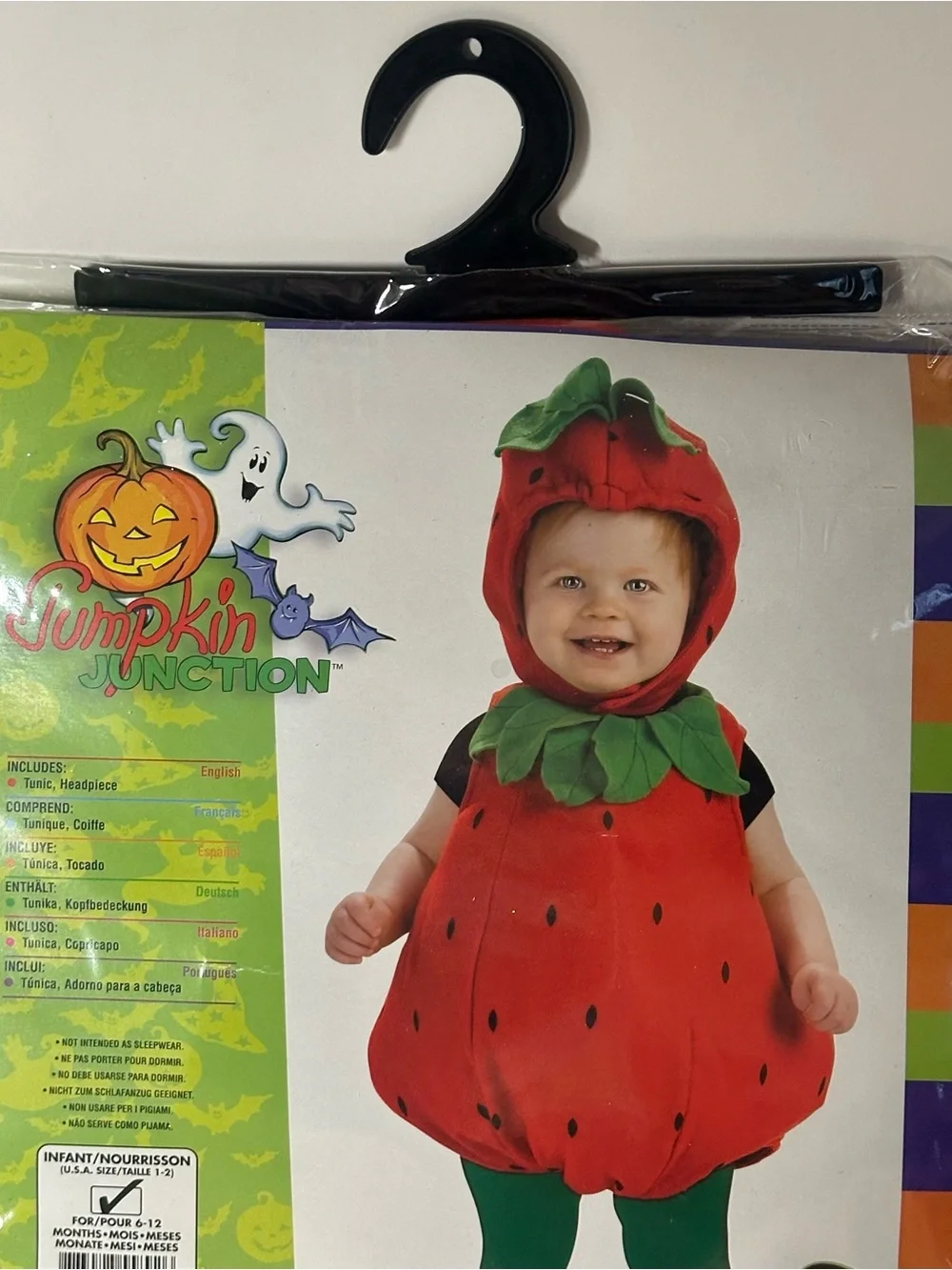 Pumpkin Junction Baby 6-12M Berry Cute Strawberry Halloween Costume Rubies NEW